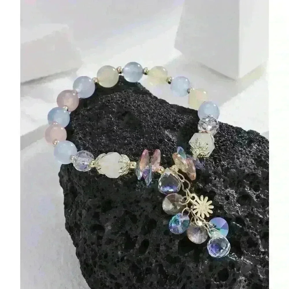 Flower Charm Crystal Bracelet - Picture 5 of 10